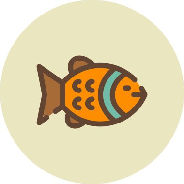 balık simgesi vektör illüstrasyonu