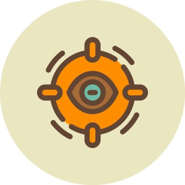 Göz simgesi. özet çizimi