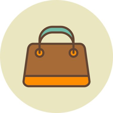 El çantası. Web simgesi basit illüstrasyon