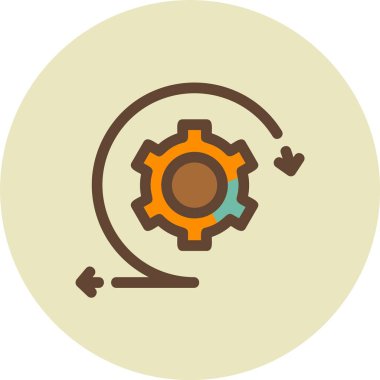 dişli simgesi, vektör çizimi