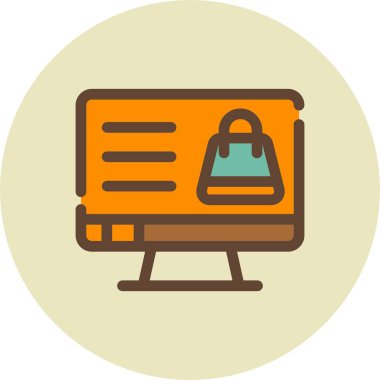 çevrimiçi alışveriş vektörü illüstrasyonu, simge ögesi