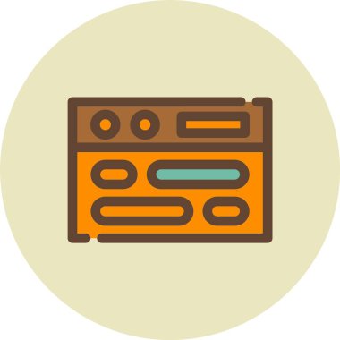 Kaset. Web simgesi basit illüstrasyon