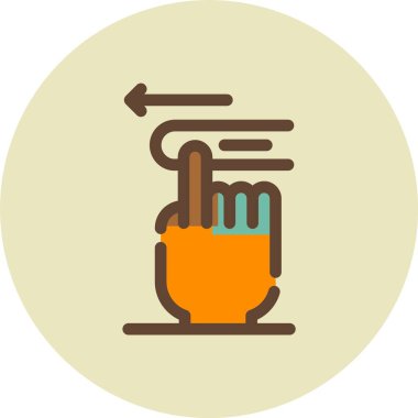 Kahve Kupası web simgesi, vektör çizim