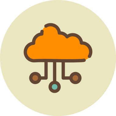 Moda biçimi izole edilmiş arkaplanda bulut hesaplama simgesi