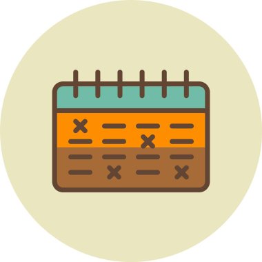 Takvim. Web simgesi basit illüstrasyon