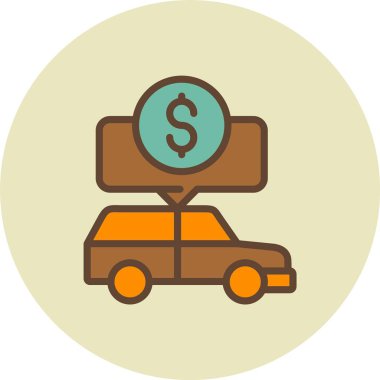 - Araba. Web simgesi basit illüstrasyon