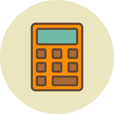 Kişisel ve ticari kullanım için hesap makinesi vektör simgesi simgesi vektör çizimi..