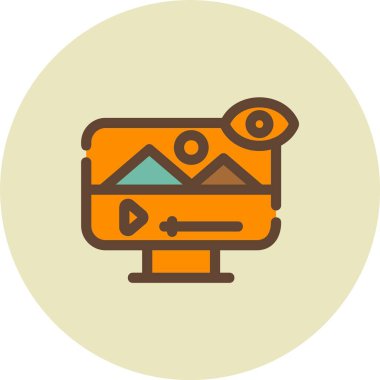 kamera simgesi vektör illüstrasyonu