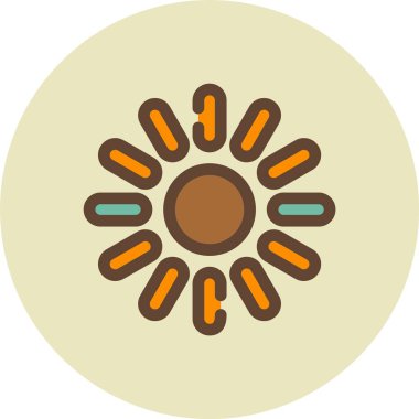 Bir çiçek karikatür ikonunun vektör çizimi