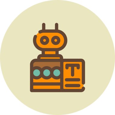 Robot simgesi, vektör çizimi