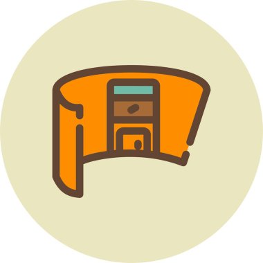 Kitap. Web simgesi basit illüstrasyon