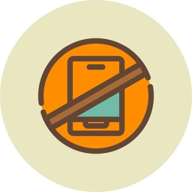 Moda biçimi izole edilmiş arkaplanda mobil simge yok