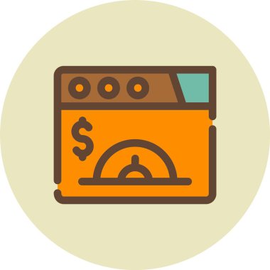 Para için. Web simgesi basit illüstrasyon