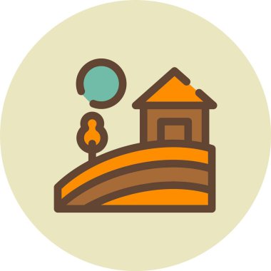 Bir ev simgesinin vektör illüstrasyonu