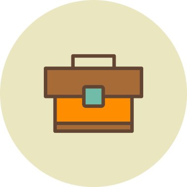 bavul ikonu vektör illüstrasyonu