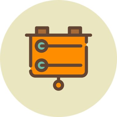 Modern bir gaz ikonunun vektör illüstrasyonu