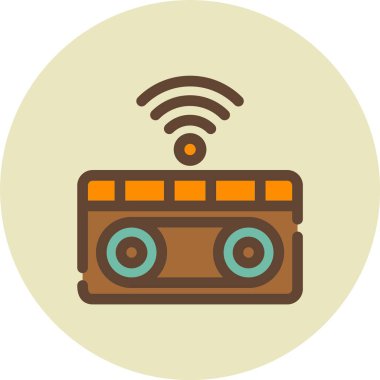 Kablosuz. Web simgesi basit illüstrasyon