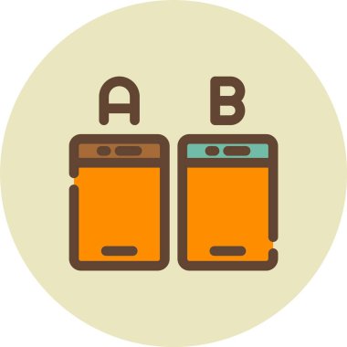 Taşınabilir ve mobil vektör illüstrasyonunun basit simgesi