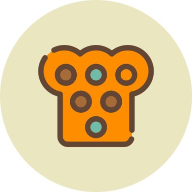 ekmek ikonu vektör illüstrasyonu