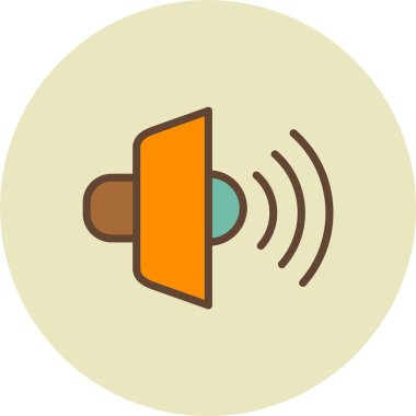 Konuşmacı. Web simgesi basit illüstrasyon