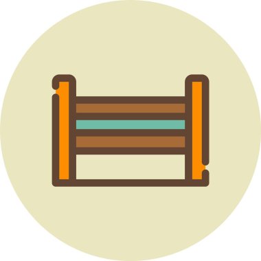 Tahta bir sandalyenin vektör çizimi