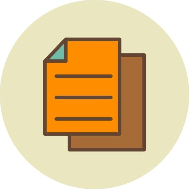 Belge simgesinin vektör illüstrasyonu