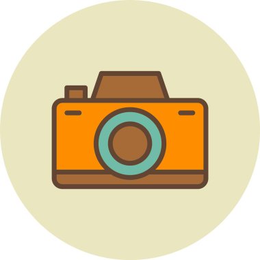 kamera simgesi vektör illüstrasyonu