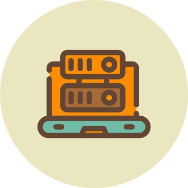 Bir radyo simgesinin vektör illüstrasyonu