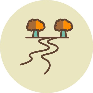 Orman simgesi. Vektör çizim