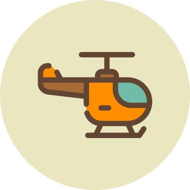 Helikopter. Web simgesi basit illüstrasyon