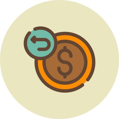 işletme finans yönetimi simgesi düz stil