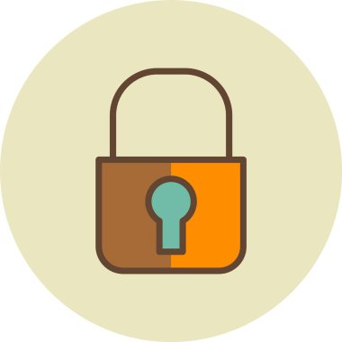 Asma kilidin vektör illüstrasyonu