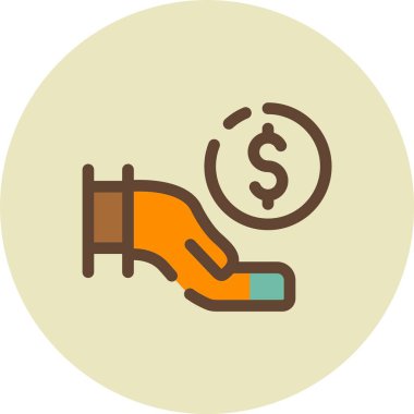 Doları vektör simge işareti simge vektör çizim kişisel ve ticari kullanım için..