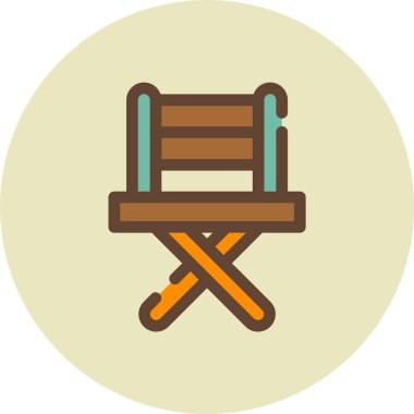 Sandalye. Web simgesi basit illüstrasyon