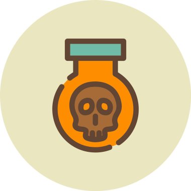 kafatası simgesi, vektör illüstrasyonu