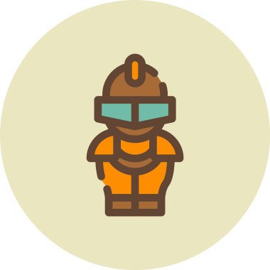 Robot kaskı. Basit resimleme