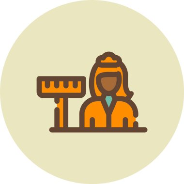 İnşaat işçisi. Basit resimleme