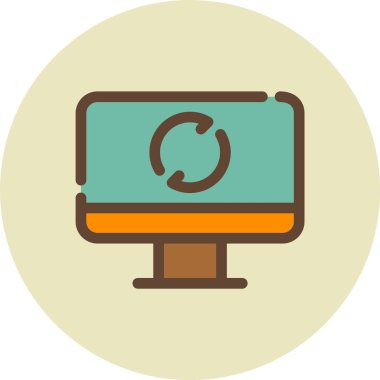 Bir bilgisayarın vektör illüstrasyonu