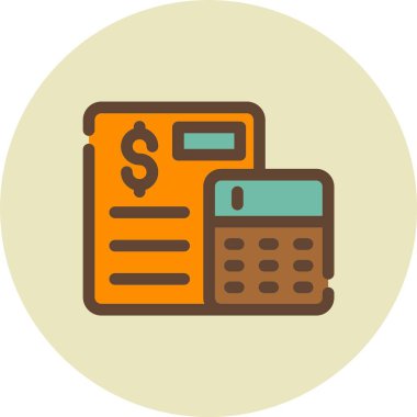 para ve ekonomi düz simgesi