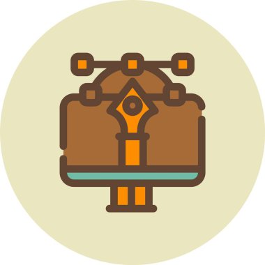 Sırt çantası simgesinin vektör çizimi