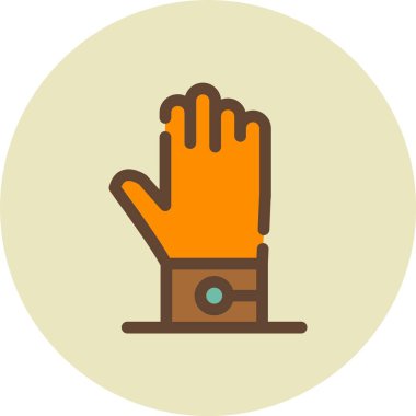 Bir el simgesinin vektör illüstrasyonu