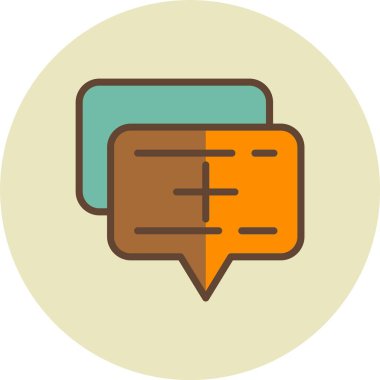 Sohbet simgesi, vektör çizimi