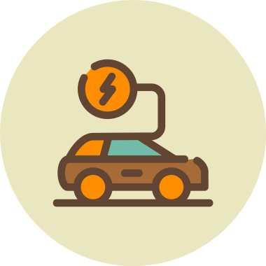 araba elektrikli ikon, taslak biçimi