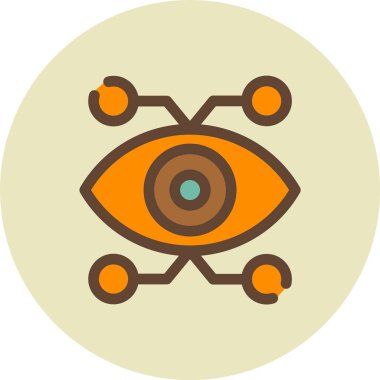 göz vektörü simgesi düz simge