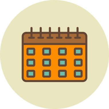 Takvim simgesi vektör illüstrasyonu