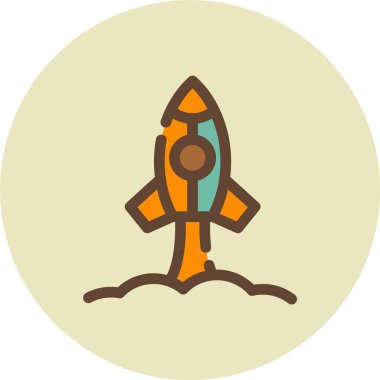 Roket simge vektör çizim