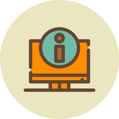 vektör lcd simgesi illüstrasyonu