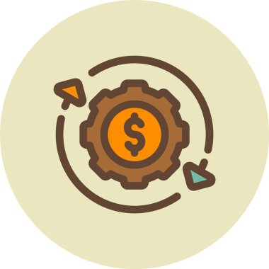 Dolar vektör simgesi modern basit tasarım