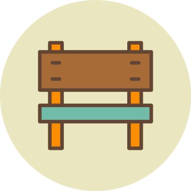 Sandalye. Web simgesi basit illüstrasyon