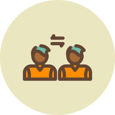 Bir kadın simgesinin vektör illüstrasyonu